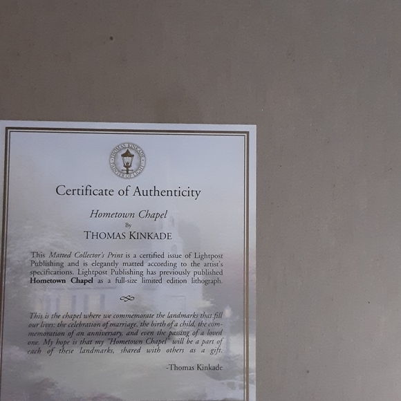 Thomas Kinkade certified collectors edition. - Picture 3 of 5